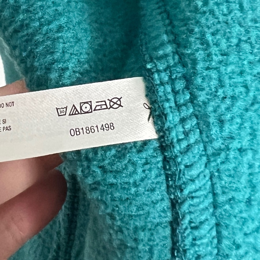 NWOT Free People ‘Hit the Slopes’ Fleece Shawl Jacket in Teal - Picture 8 of 11